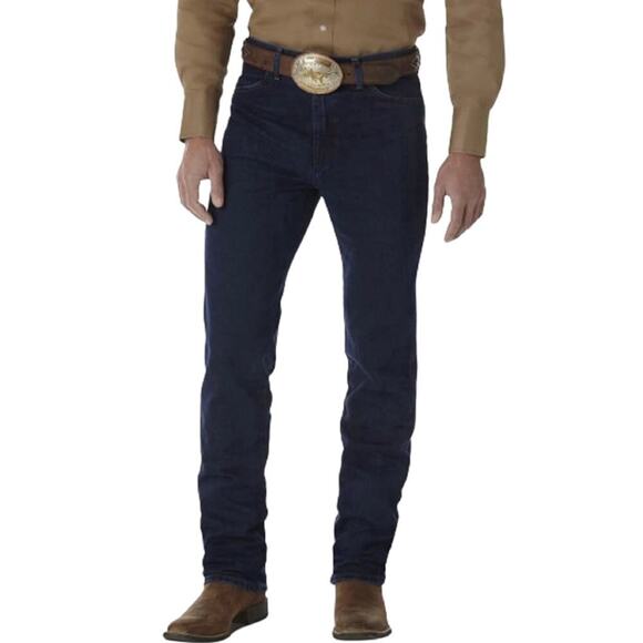 NWT Wrangler Men’s Cowboy Cut Slim Fit Dark Denim Jeans Size 32X30